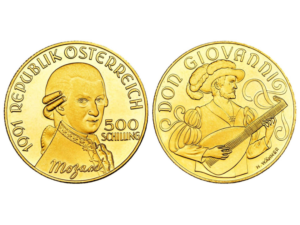 Austria, 500 Scellini 1991 Mozart - Don Giovanni