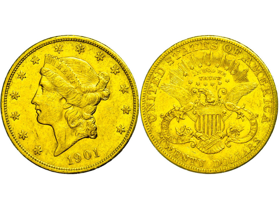 United States, 20 Dollars Liberty 1901 San Francisco