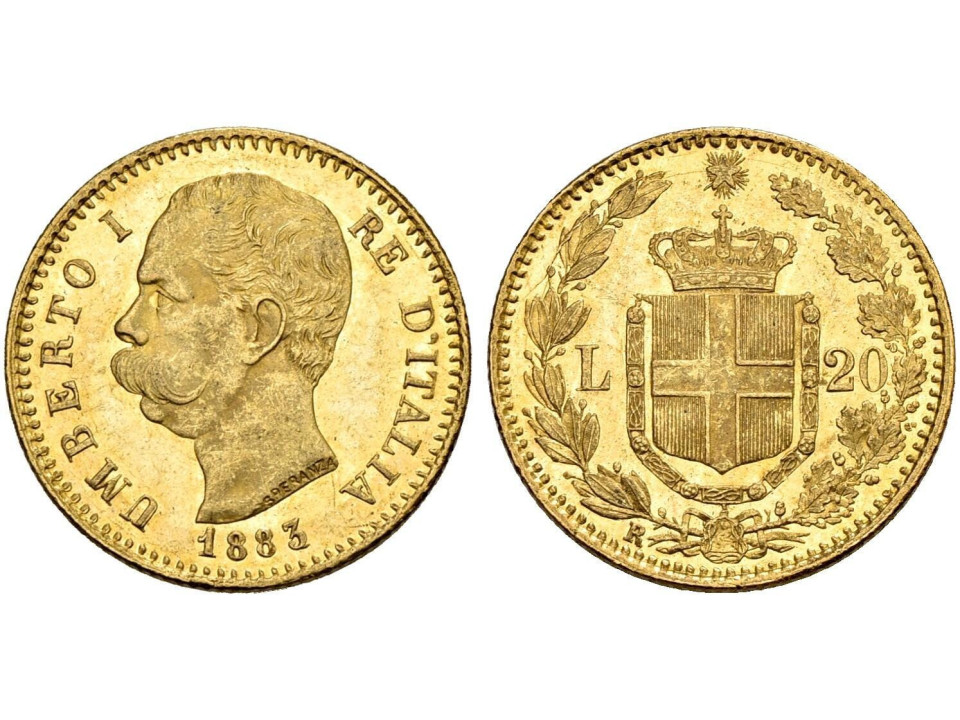 Umberto I, 20 Lire 1883