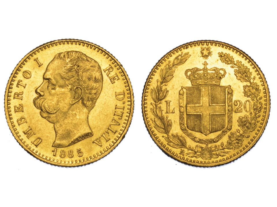 Umberto I, 20 Lire 1885