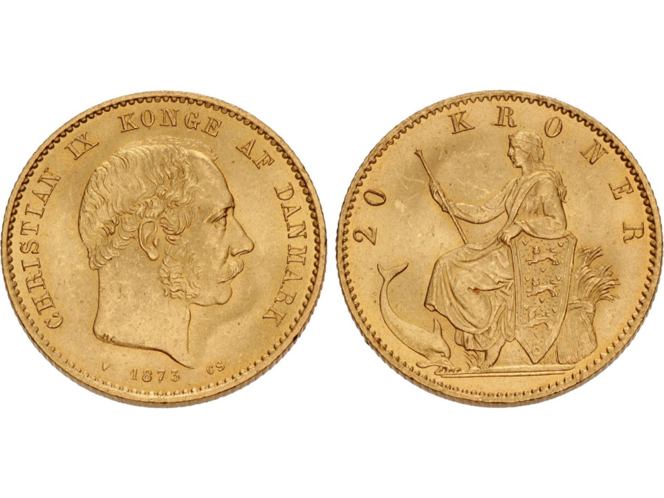 Danimarca, Cristiano IX 20 Corone 1873