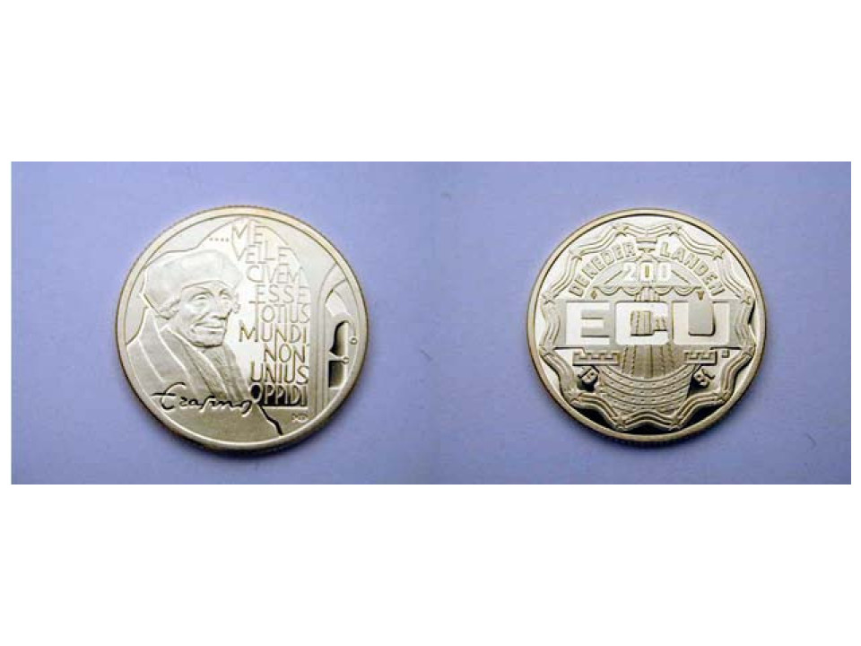 Netherlands, 200 Ecu 1991 Erasmus