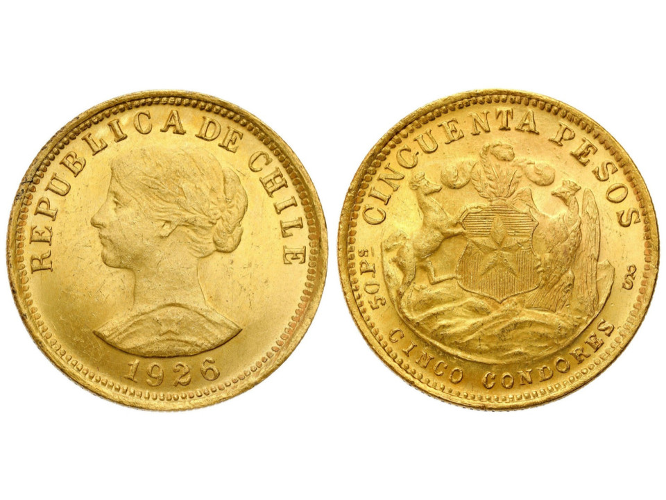 Cile, 50 Pesos 1926