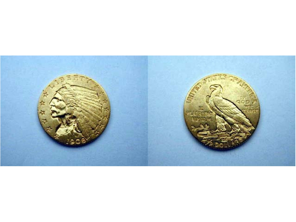 Stati Uniti, 2,5 Dollari 1908 Indiano