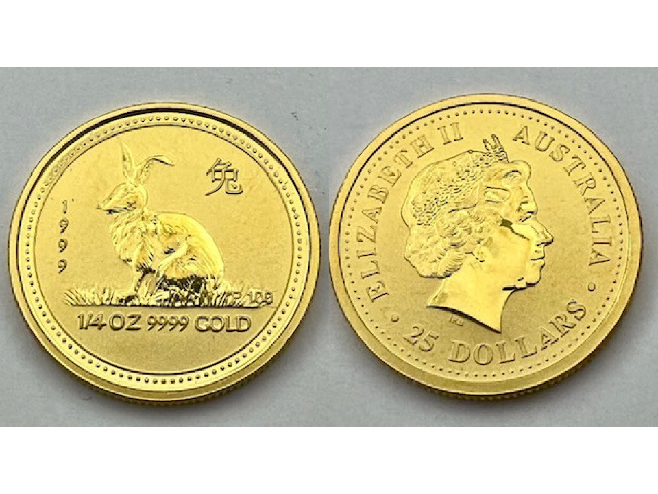 Australia, Elizabeth II, 25 Dollars 1999 Rabbit