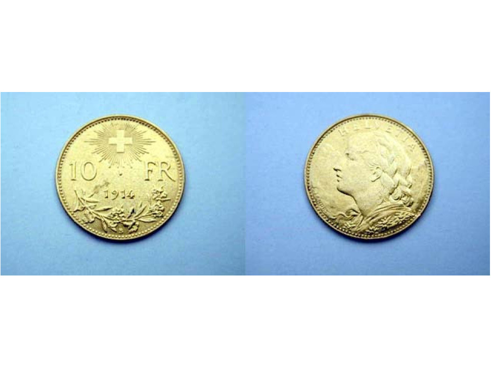 Switzerland, 10 Francs 1914