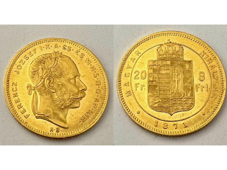 Ungheria, 8 Fiorini 1871