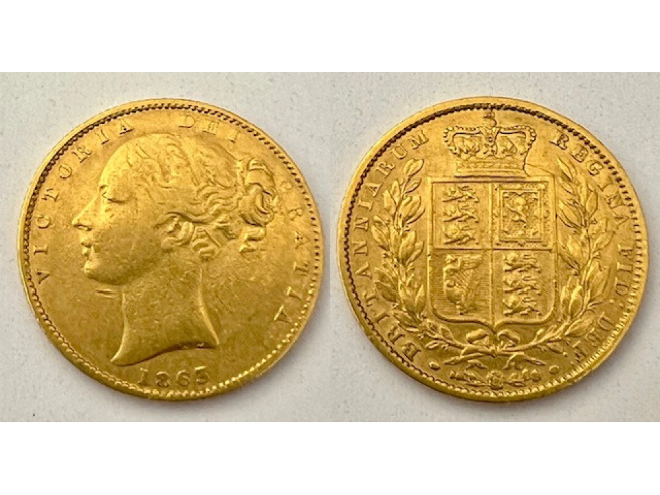 Gran Bretagna, Vittoria, 1 Sterlina 1863 Stemma