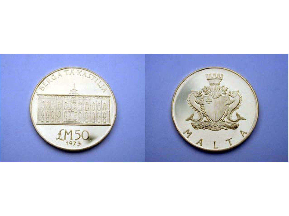 Malta, 50 Pounds 1973