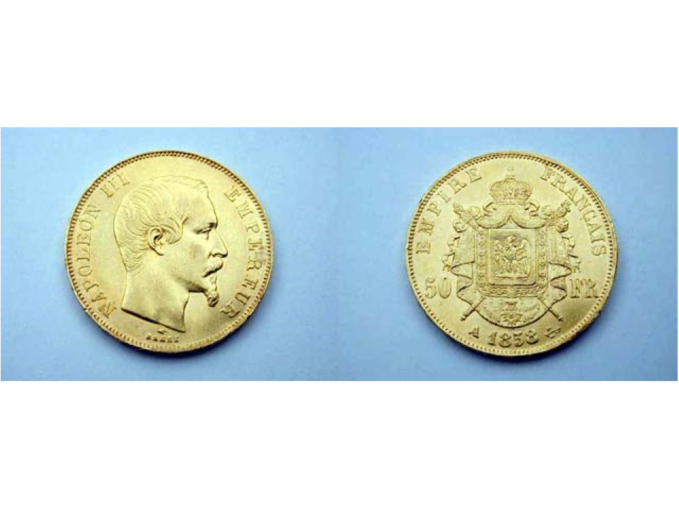 Francia, Napoleone III 50 Franchi 1858 A
