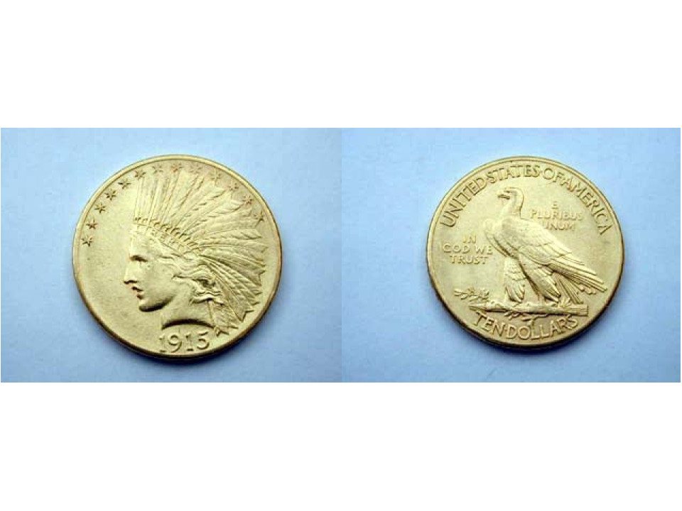 United States, 10 Dollars 1915 Indian Head