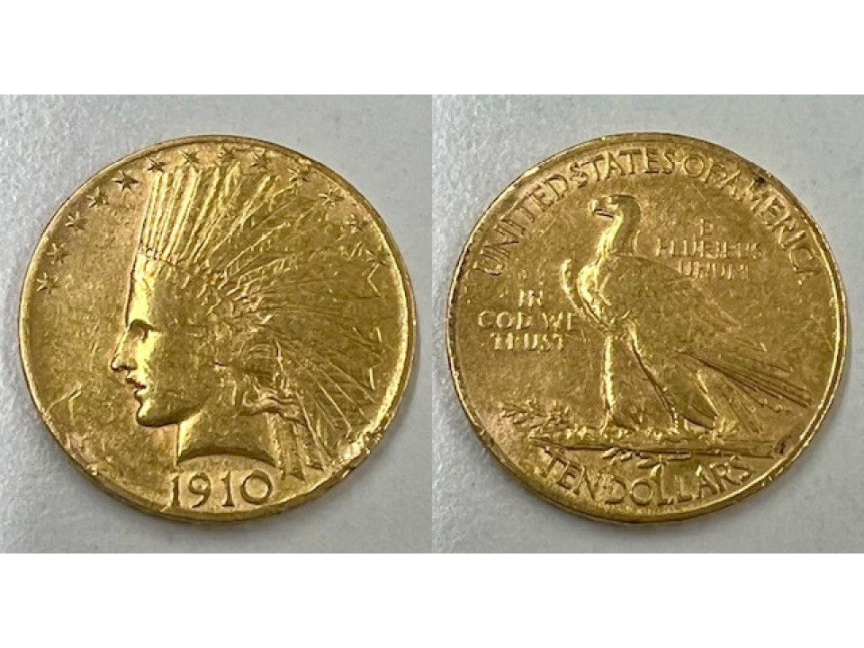 Stati Uniti, 10 Dollari 1910 Indiano