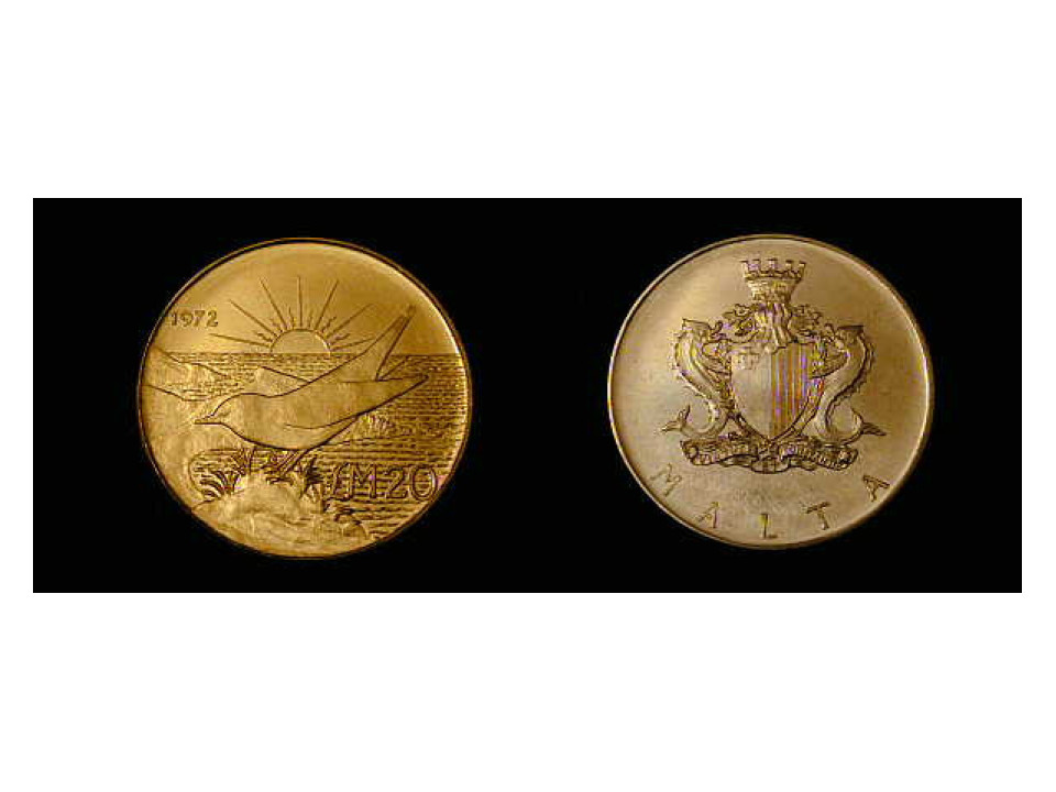 Malta, 20 Pounds 1975