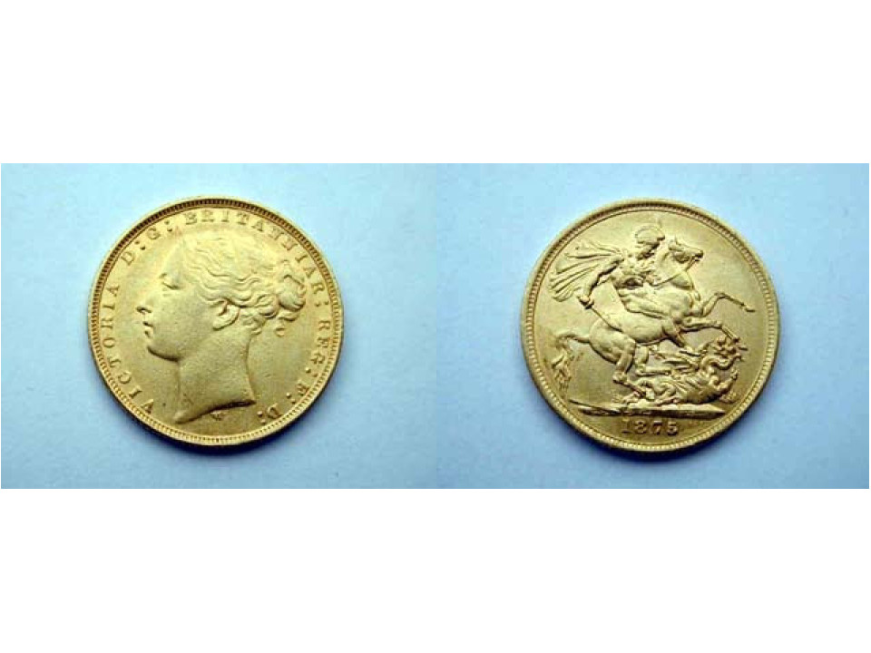 Australia, Victoria, Sovereign 1875 M