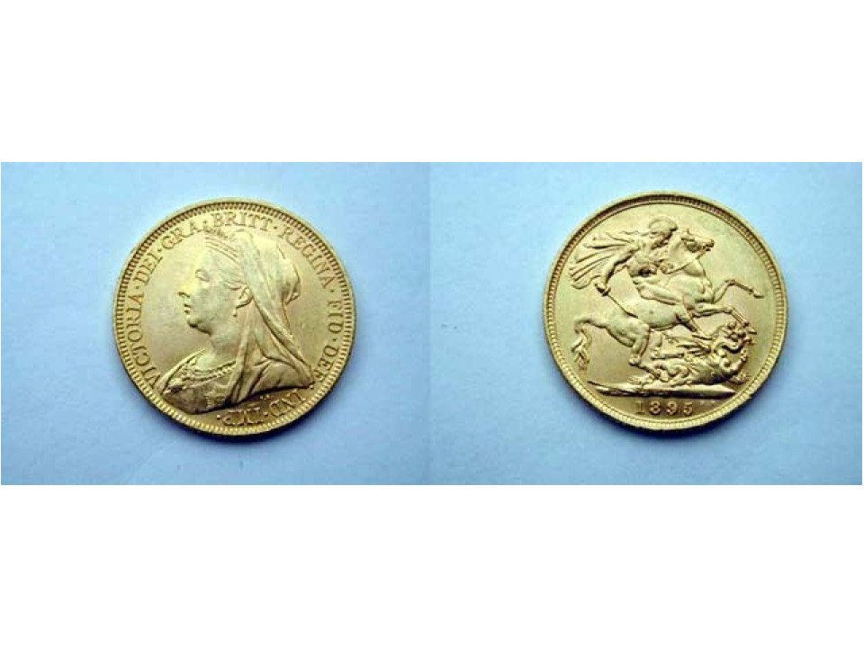 Australia, Victoria, Sovereign 1895 M Veiled Head