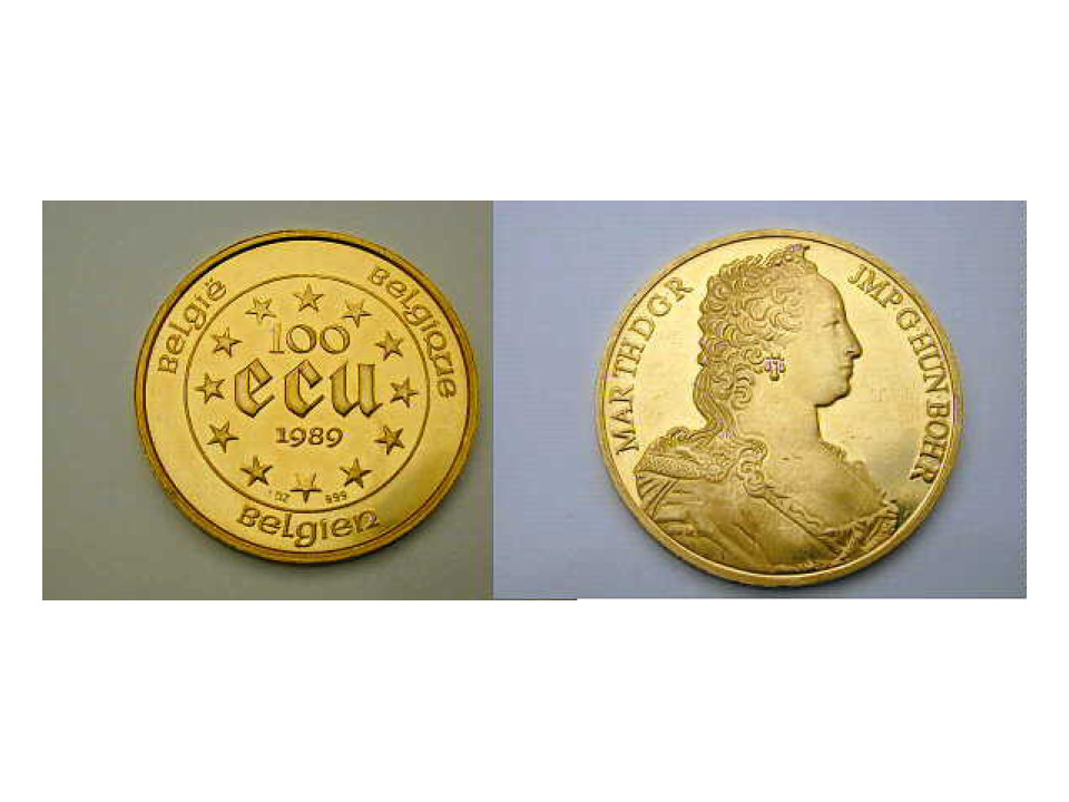 Belgium, 100 Ecu 1989