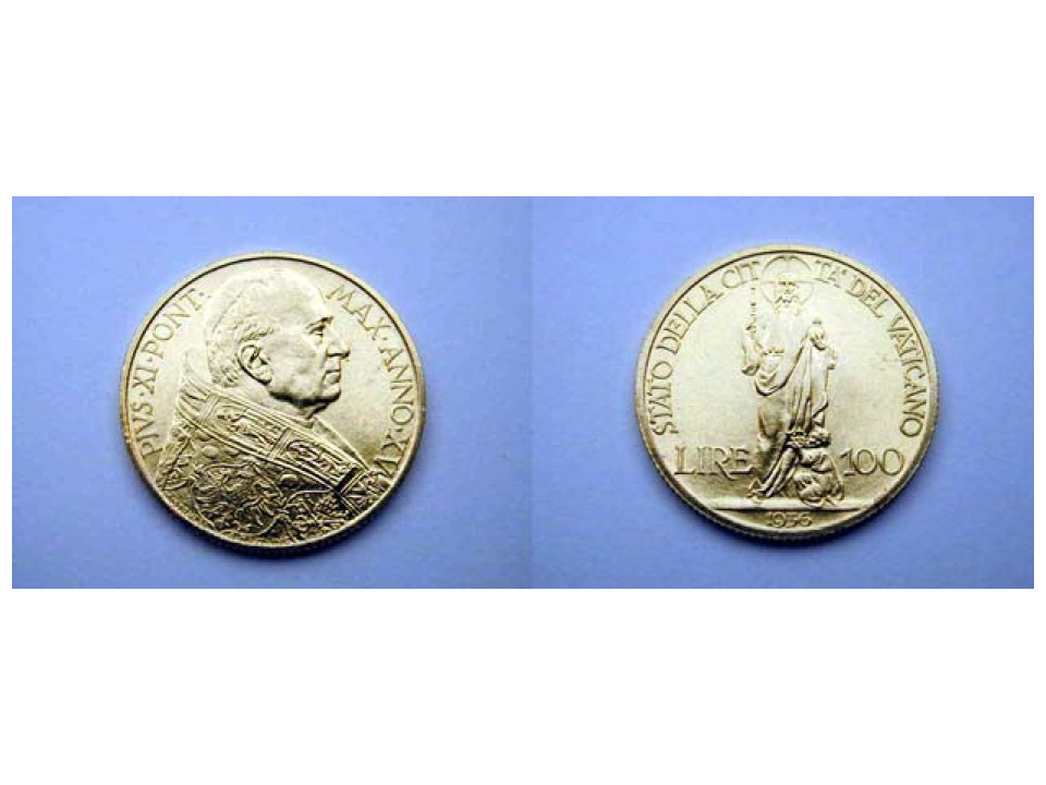 Pio XI, 100 Lire 1936