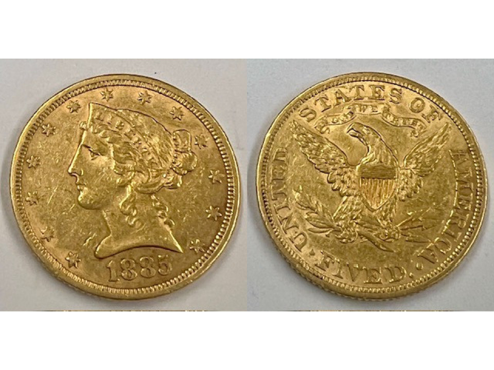 United States, 5 Dollars 1885
