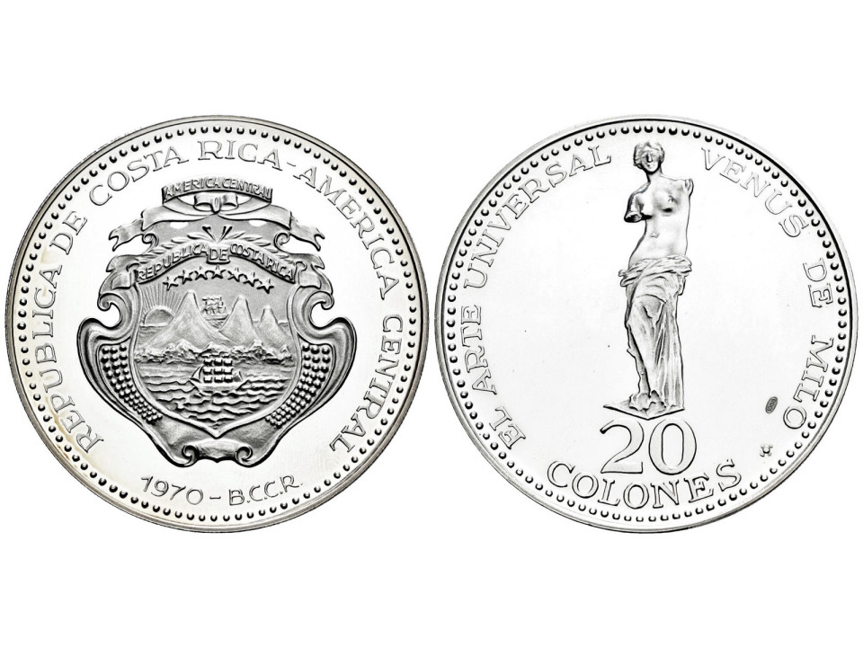 Costa Rica, 20 Colones 1970