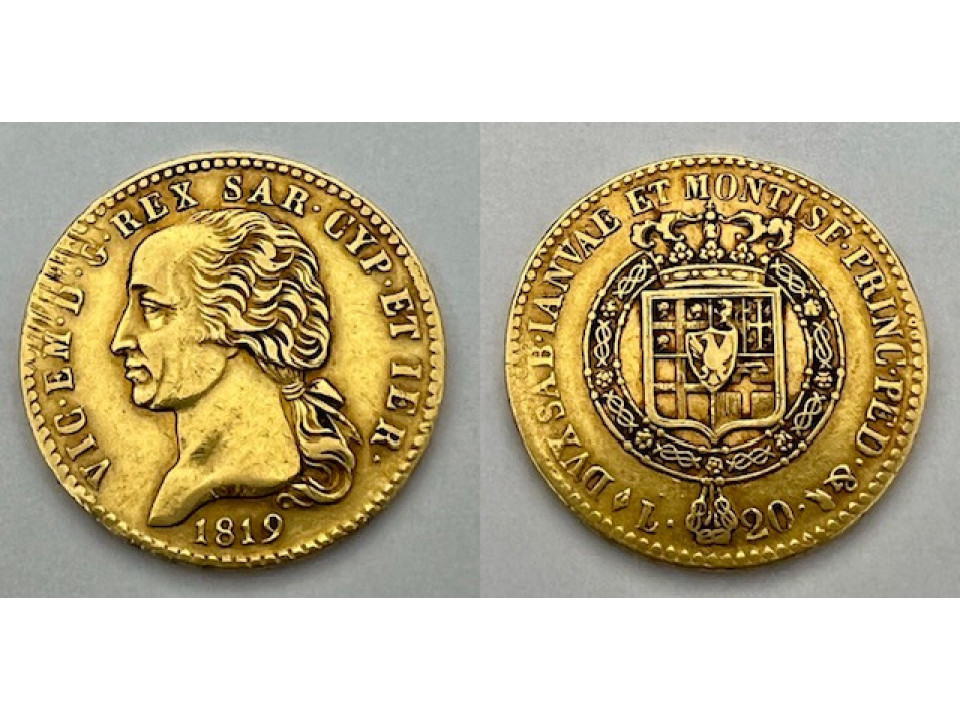 Vitt. Eman. I, 20 Lire 1819 Torino