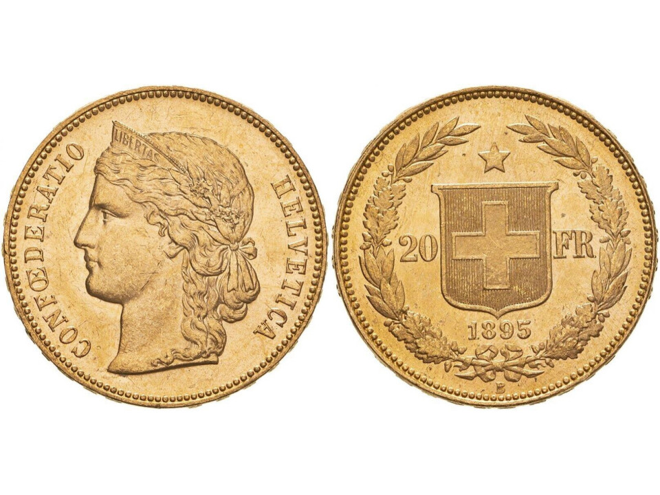 Svizzera, 20 Franchi 1895