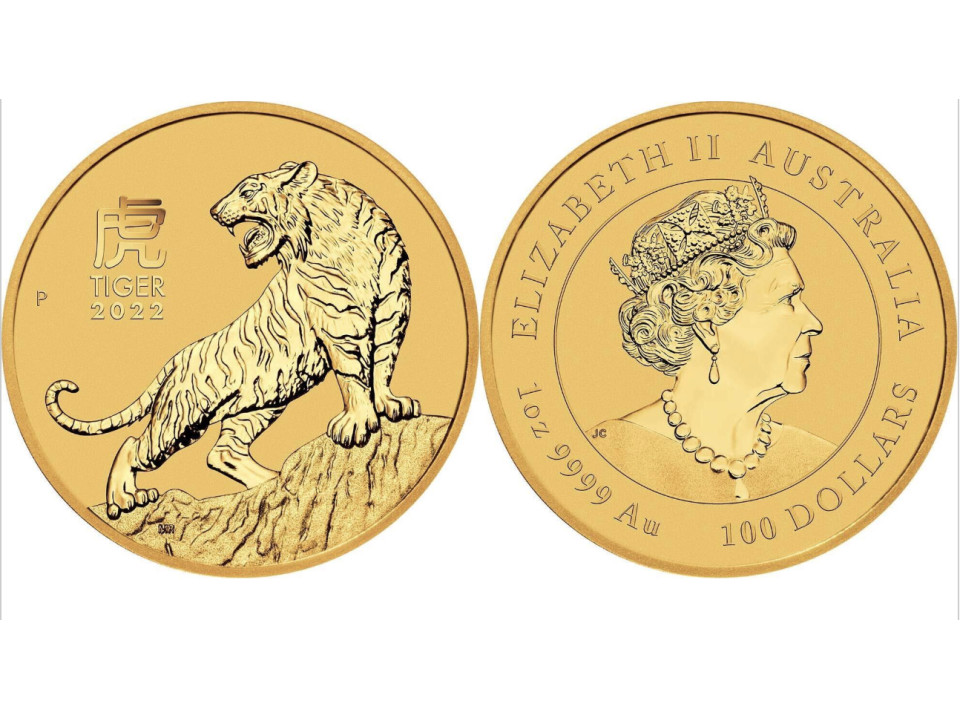 Australia, 100 Dollars 2022 Tiger