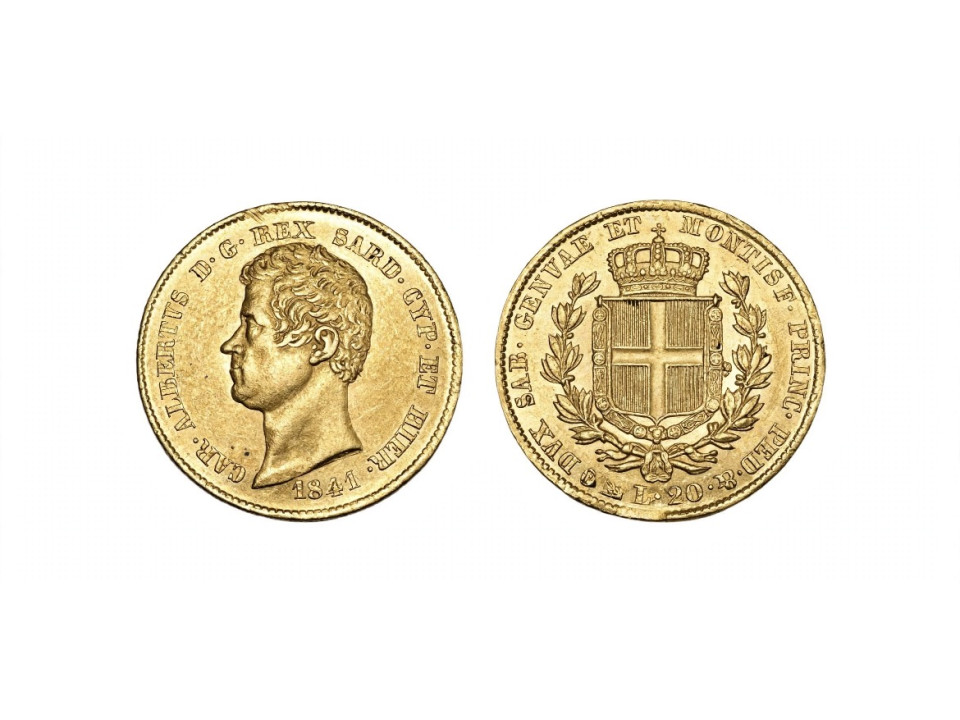 Carlo Alberto, 20 Lire 1841 Genoa