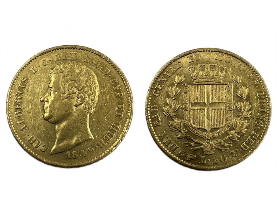 Carlo Alberto, 20 Lire 1849 Turin