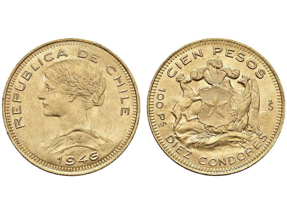 Cile, 100 Pesos Oro