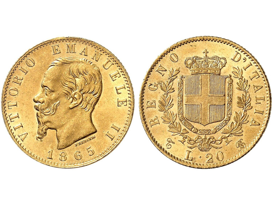 Italia, 20 Lire Oro (Marengo)