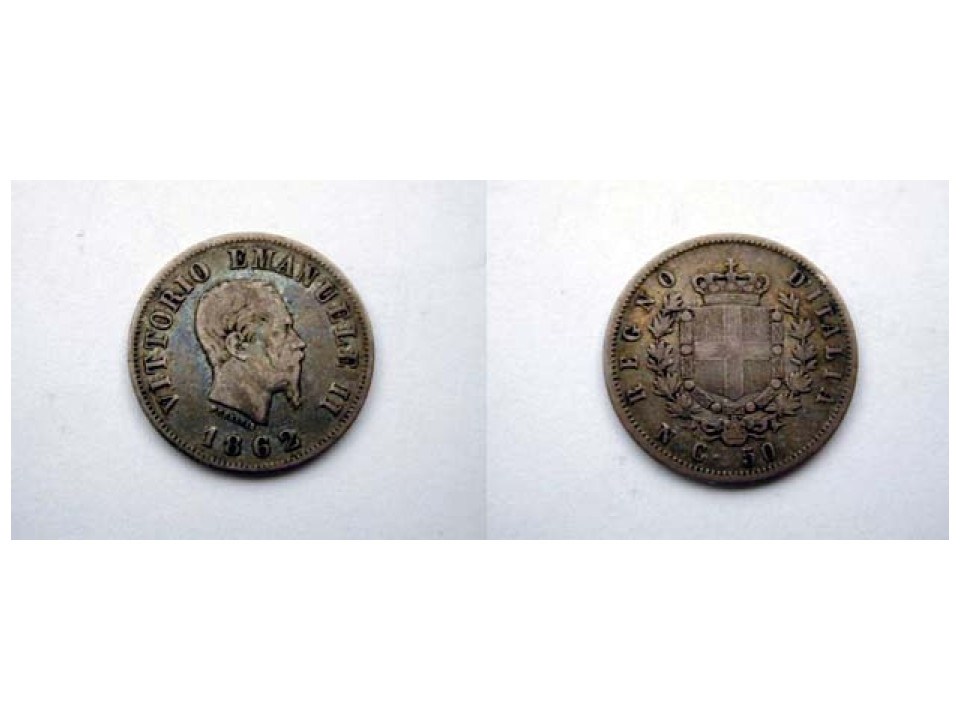 50 Centesimi 1862 Napoli Valore